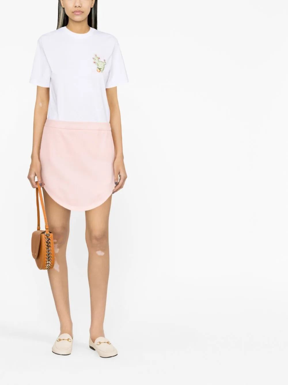 tailored wool mini skirt
