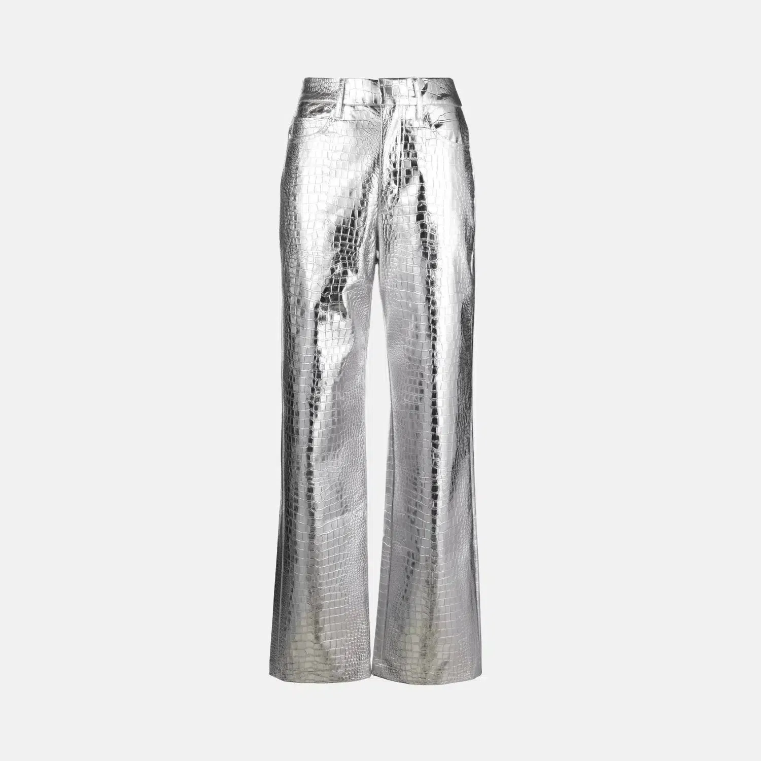 Thalara – Bold texture – Metallic crocodile pants
