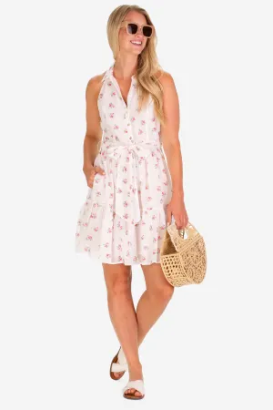 The Ann Dress in White Roses