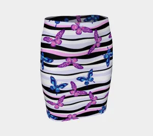 Vague de Papillons Fitted Skirt