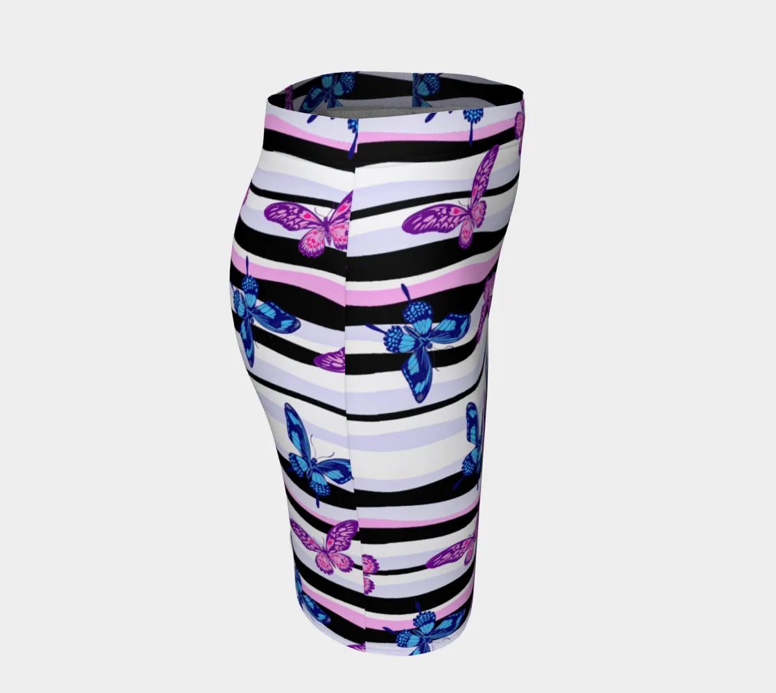 Vague de Papillons Fitted Skirt