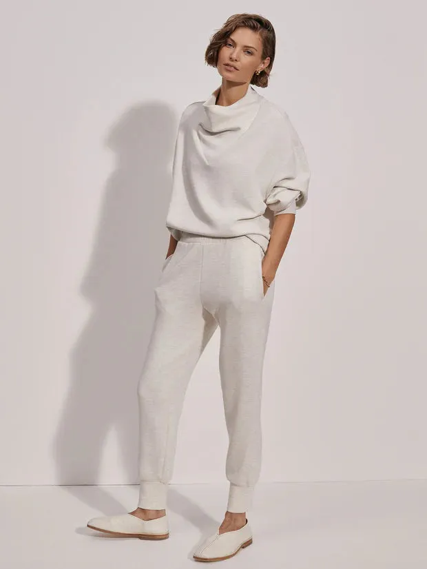 Varley The Slim Cuff Pant 25 Inseam Ivory Marl