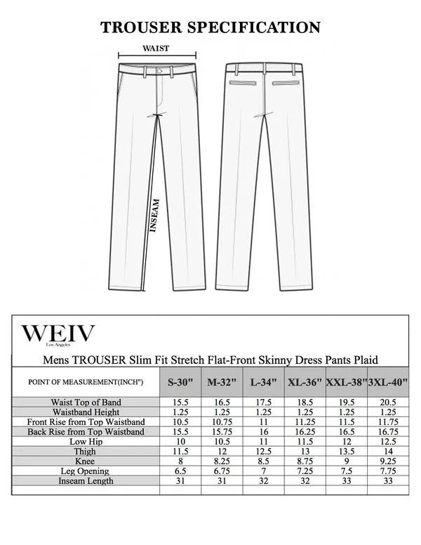 Weiv Mens Plaid Trouser Pants - Navy
