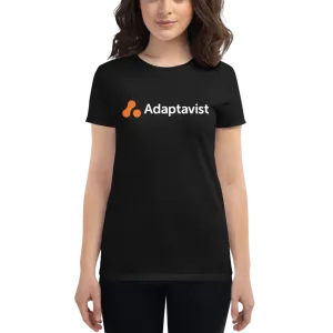 Women's Black Adaptavist Simple Logo Design T-Shirt CB2