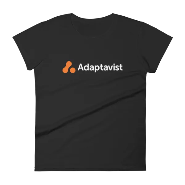 Women's Black Adaptavist Simple Logo Design T-Shirt CB2