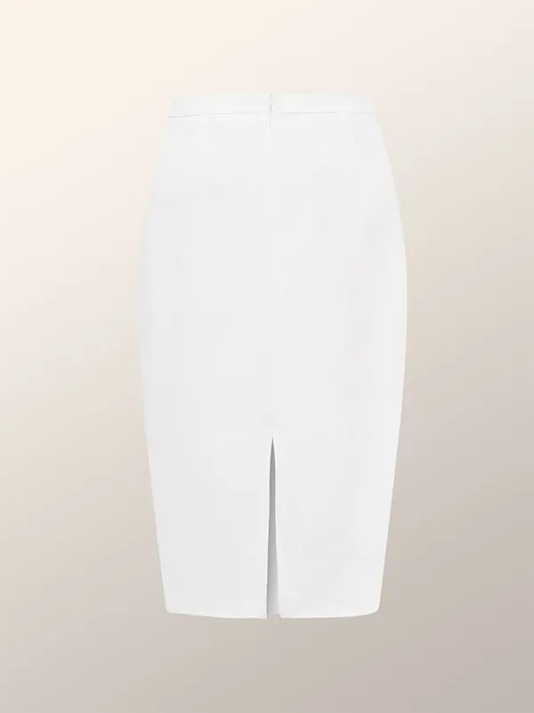 xakxx High Waisted Solid Color Zipper Skirts