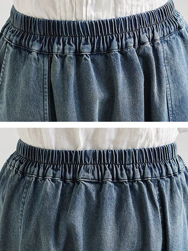 xakxx Loose Elasticity Gradient Skirts