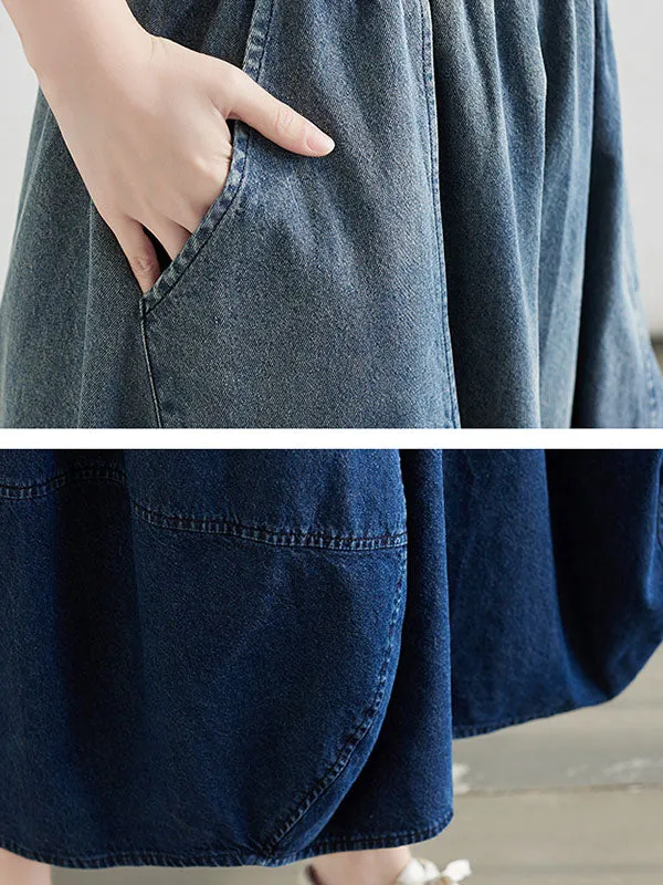 xakxx Loose Elasticity Gradient Skirts