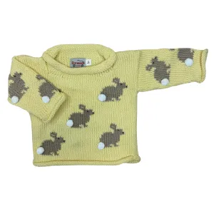 Yellow Bunny Roll Neck Sweater