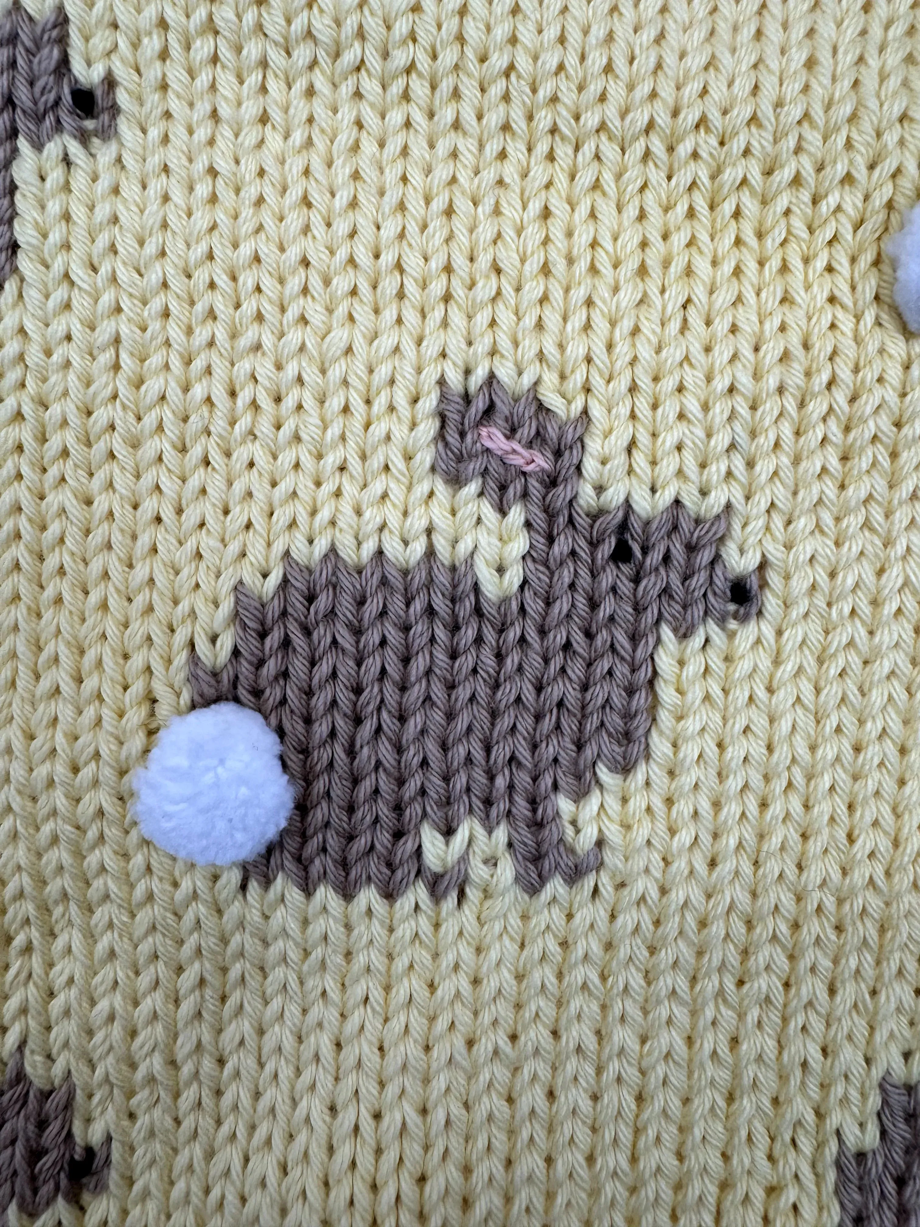 Yellow Bunny Roll Neck Sweater